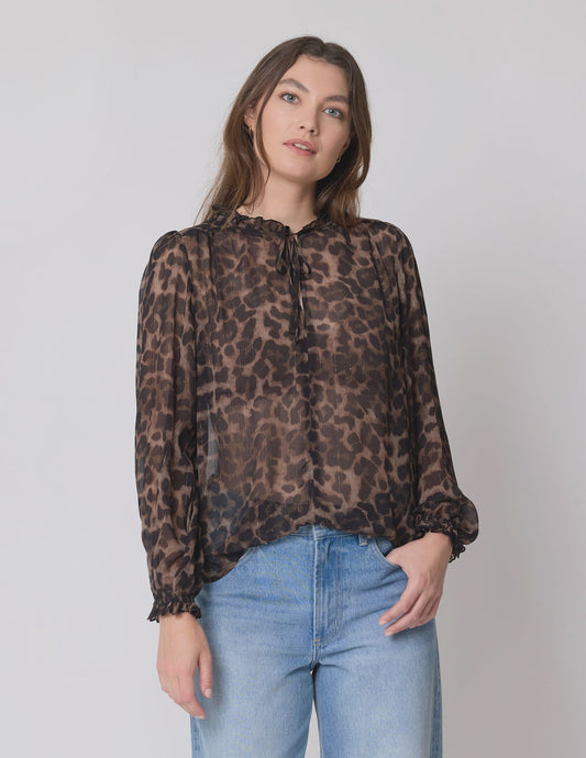 Stella + Gemma Dixie Blouse - Leopard Lurex