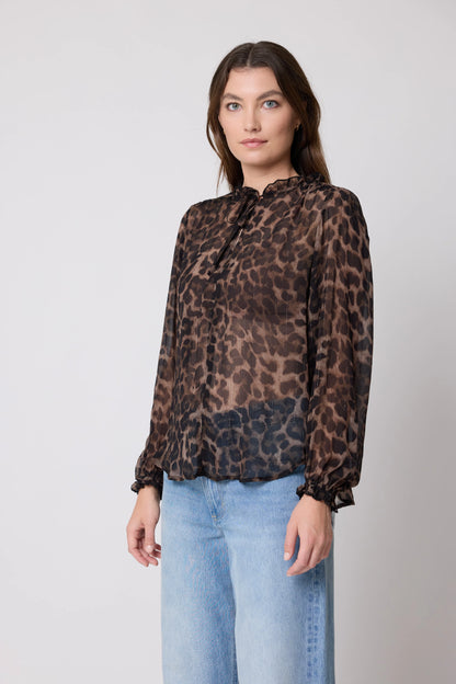 Stella + Gemma Dixie Blouse - Leopard Lurex