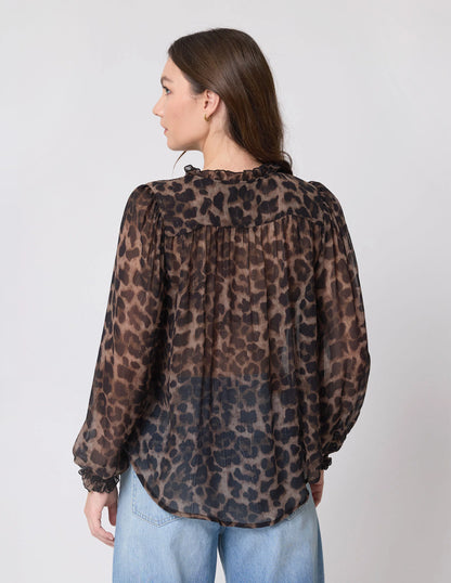Stella + Gemma Dixie Blouse - Leopard Lurex