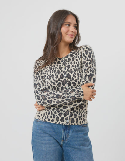 Stella + Gemma Jackie Knit Cardigan - Leopard