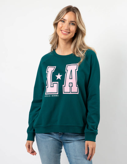 Stella + Gemma Classic Sweater - Forest LA