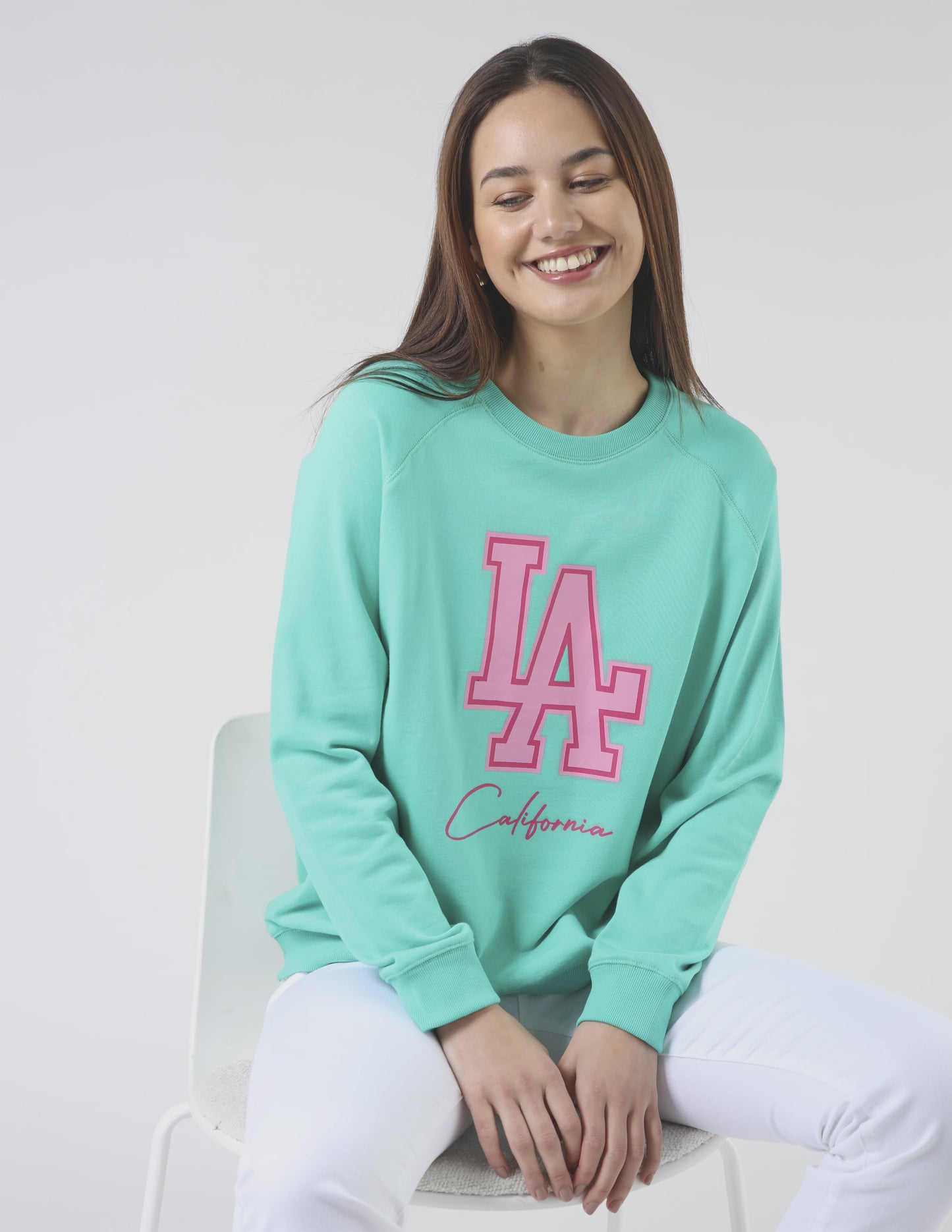 Stella + Gemma Classic Sweater Mint LA California