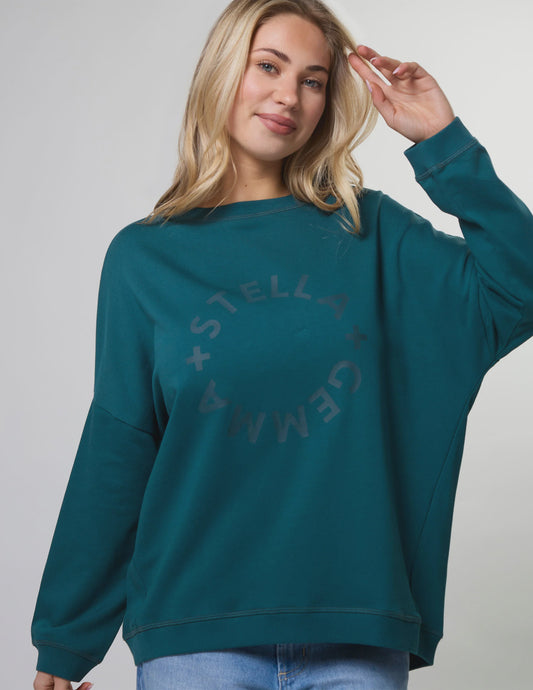 Stella + Gemma Newport Sweat - Teal Rotation