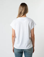 Load image into Gallery viewer, Stella + Gemma Cuff Sleeve T-Shirt White - California
