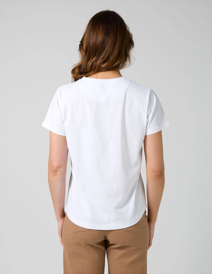 Stella + Gemma Ace Tee - White Leopard Cross