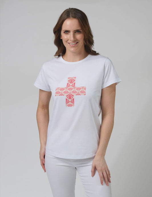 Stella + Gemma Classic Tee - White Strawberry Scoop