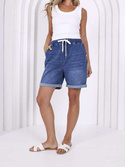 Monaco Jeans Hugo Short - Mid Blue