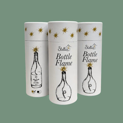 Stellar Haus Bottle Flame w Wick in Gold
