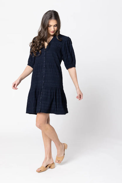 Seeking Lola Carefree Reflective Mini Dress - Navy