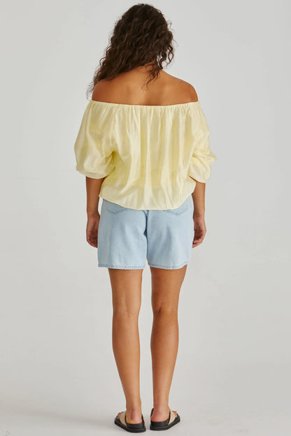 Sass Sofie Off Shoulder Top - Yellow
