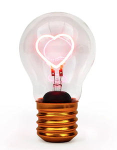 Stellar Haus Lightbulb Lamp USB Recharge - Pink Heart