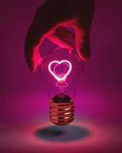 Load image into Gallery viewer, Stellar Haus Lightbulb Lamp USB Recharge - Pink Heart
