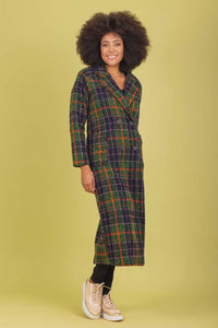 Charlo Simone Check Coat