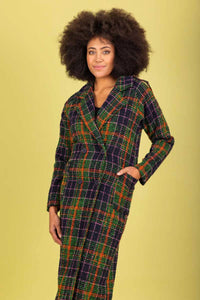 Charlo Simone Check Coat