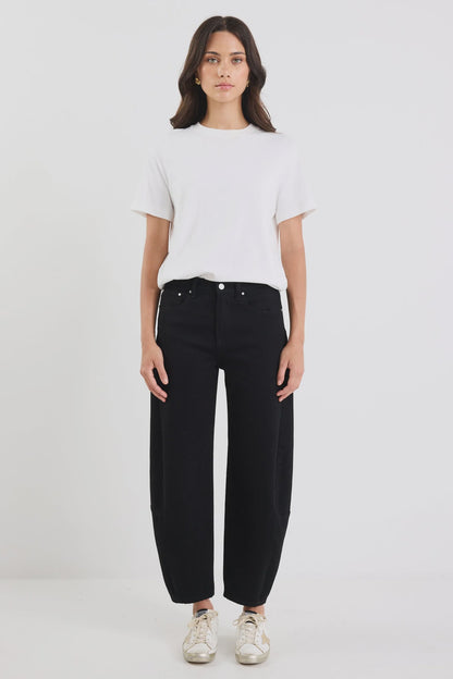 Among the Brave Graduate Stretch Barrel Jeans - Jet Black