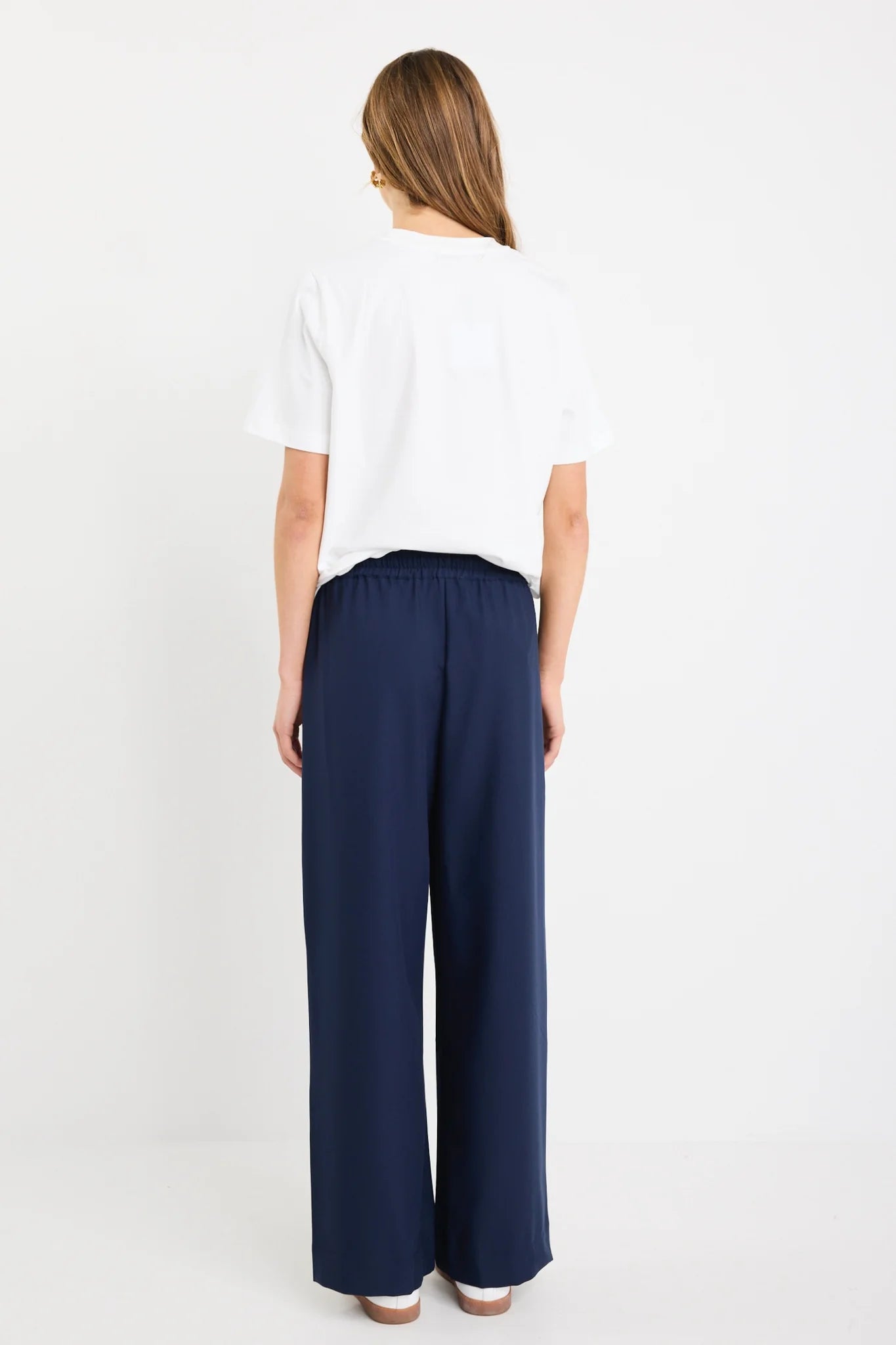 Stories be Told Townie Elastic Waist Side Stripe Pant - Blue