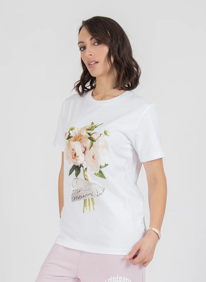 Federation Rush Tee  Peony's Ducted - White
