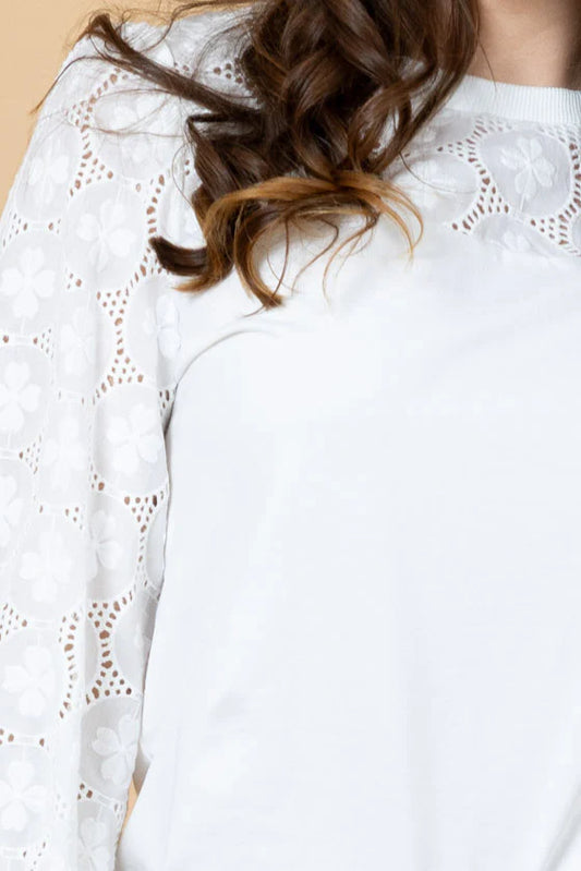 Charlo Tommy Embroidered Top - White