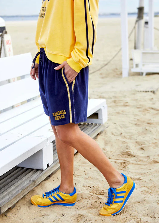 Hammill & Co Urban Velour Short - Navy/Yellow