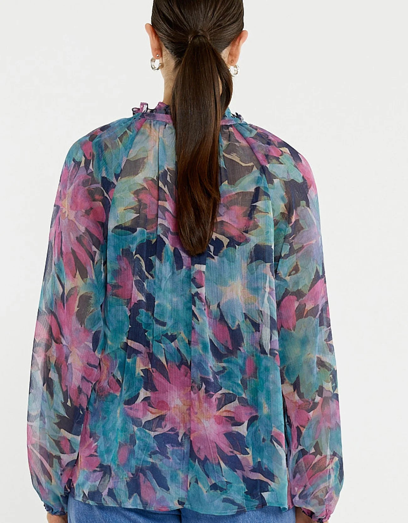 Sass Willow Tie Front Blouse - Native Orchid