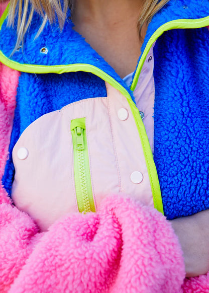Hammill & Co  Polar Fleece - Royal & Pink