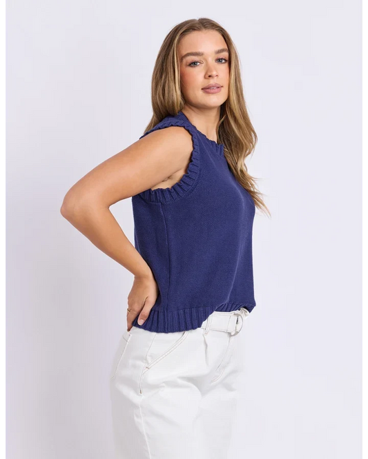 Foxwood Vesper Knit - Deep Blue