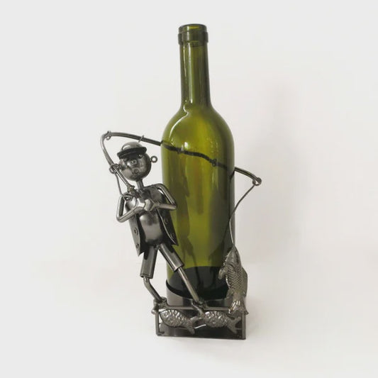 J & M Wine Bottle Holder - Fishing