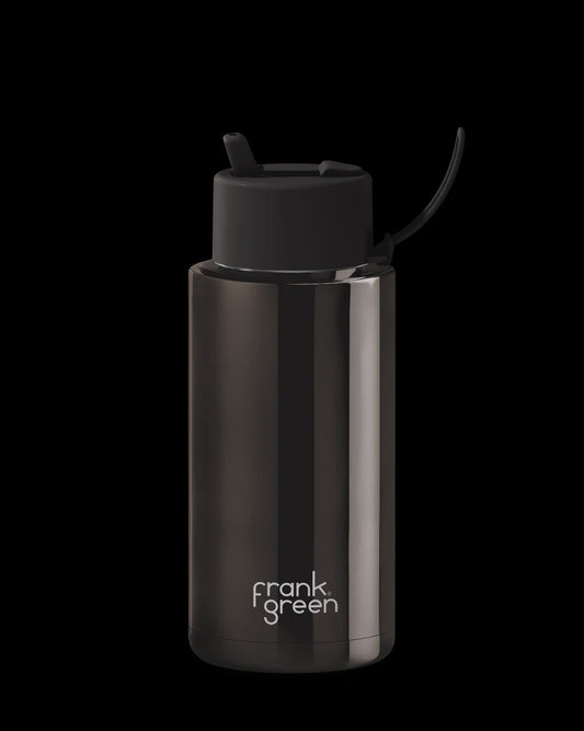 Frank Green Stainless Steel Ceramic Reusable Drink Bottle 34oz - Shadow Chrome