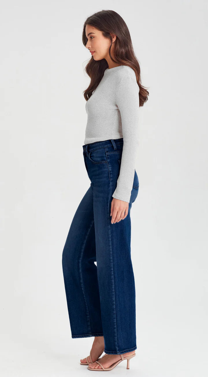 Junkfood Wendy Wide Leg Jeans -Dark Blue