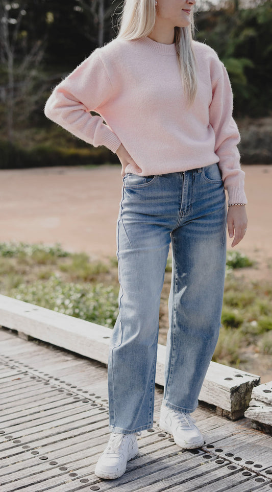 Junkfood WHISKEY Barrel Jeans SHORT LEG - Blue