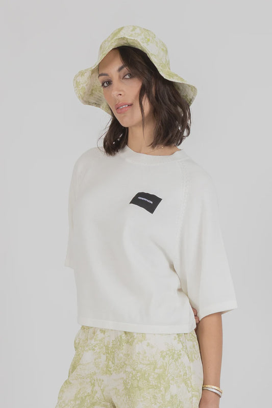 Federation Badge Knit Top - Ivory