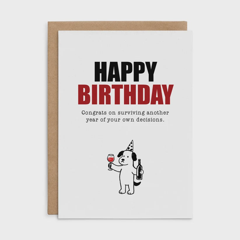 Defamations Card - HBD Congrats on surviving another year