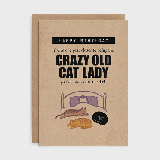 Defamations Card - HBD Crazy Old Cat Lady