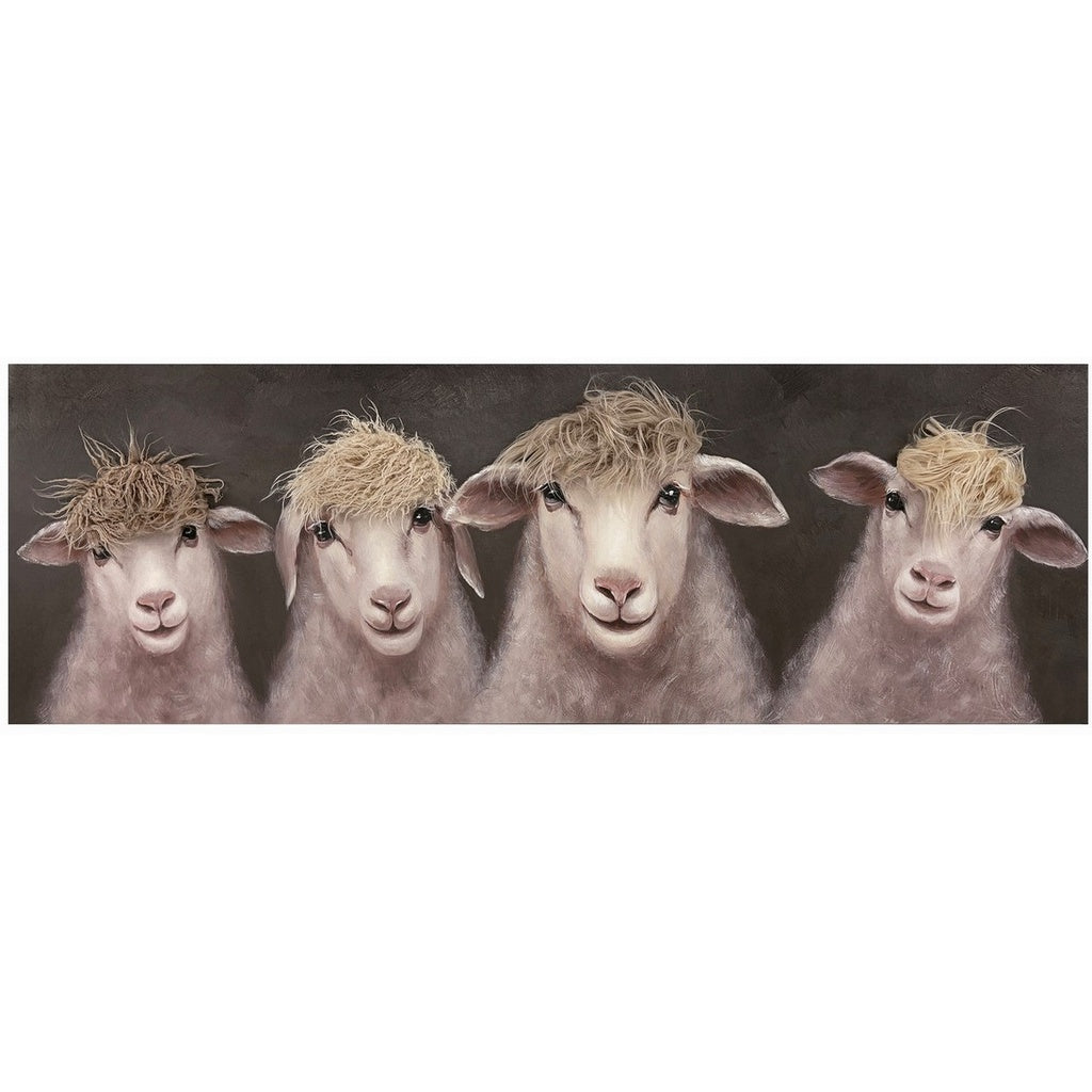 Rembrandt Bad Hair Day Canvas Print - 4 Sheep