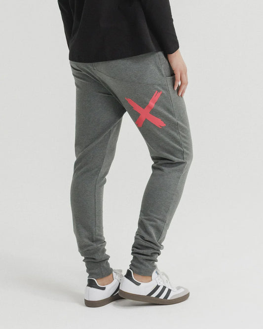 Homelee Apartment Pants - Winter - Charcoal with Coral X
