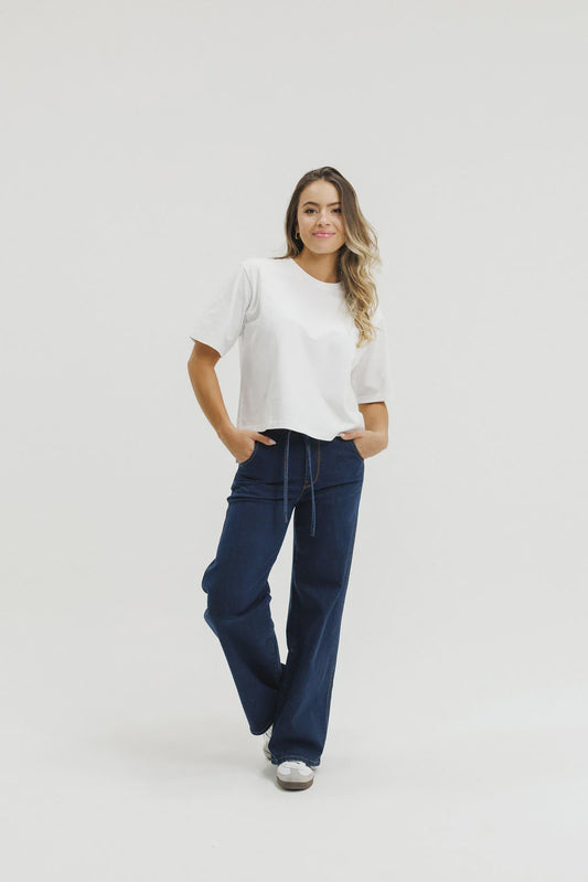 Homelee Palazzo Jeans - Indigo Wash