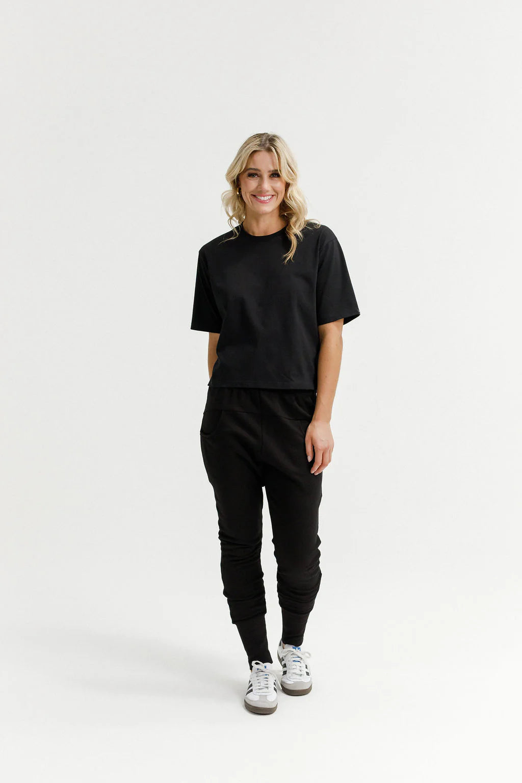 Homelee Apartment Pants - Winter Weight - Black with Graphite Daisy X