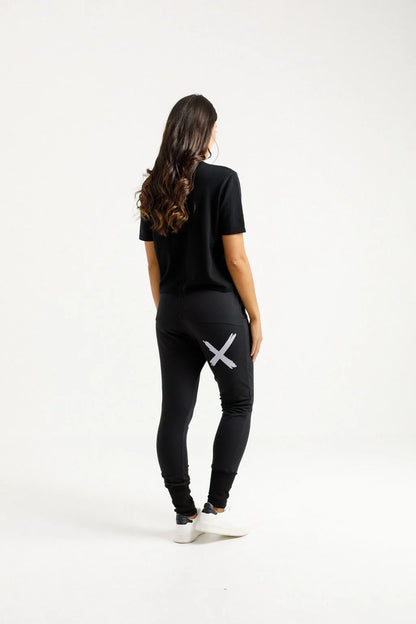 Homelee Apartment Alphine Pants - Black with Lilac X