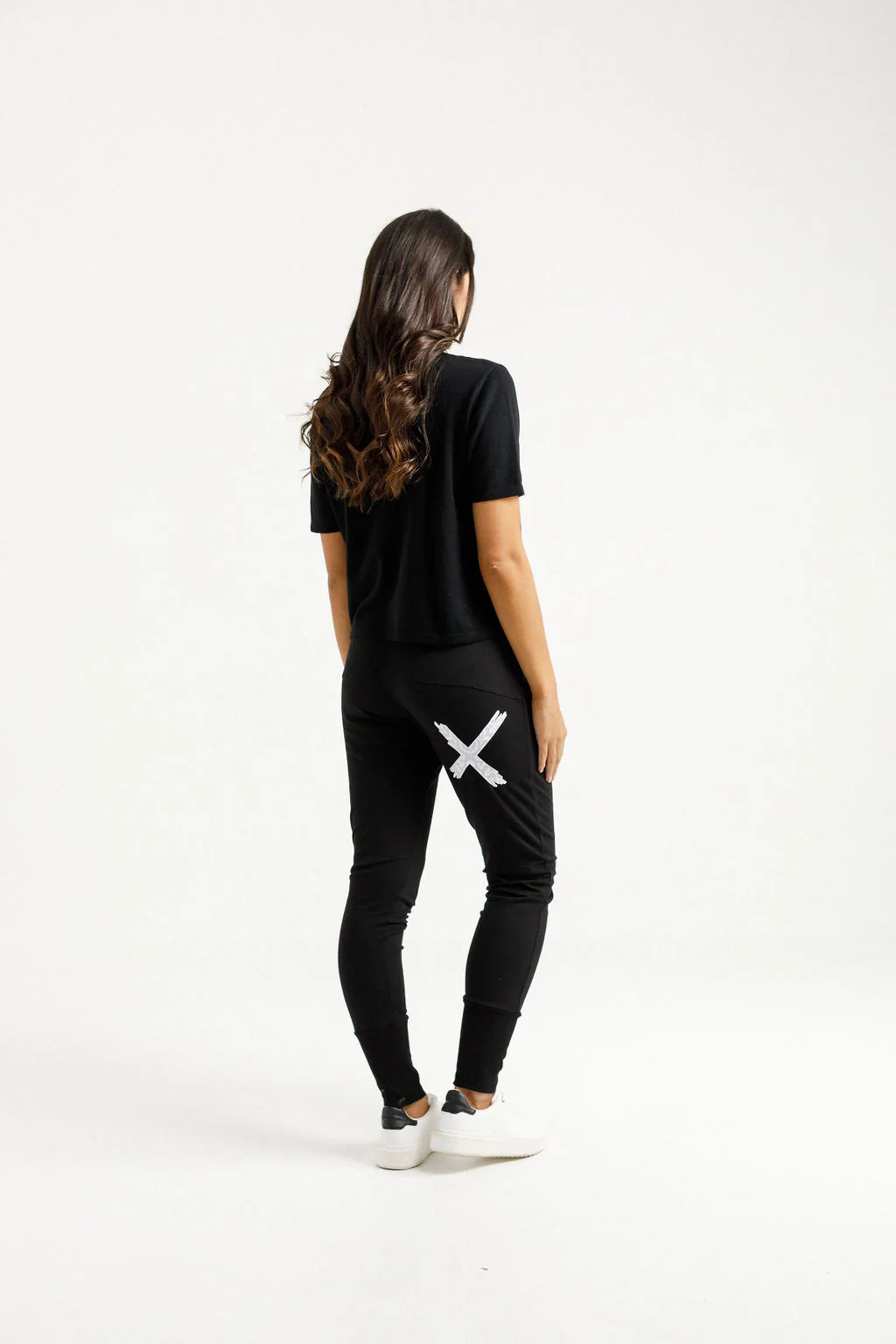 Homelee Winter Weight  Apartment Pants - Black with Lilac Damask X