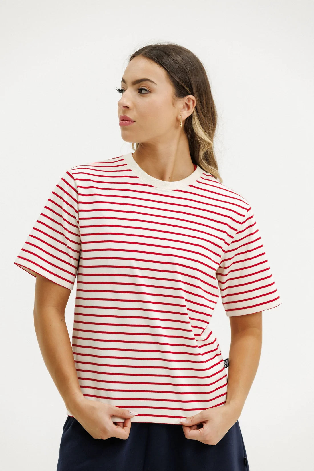 Rose Road Atlas Tee - Signal red