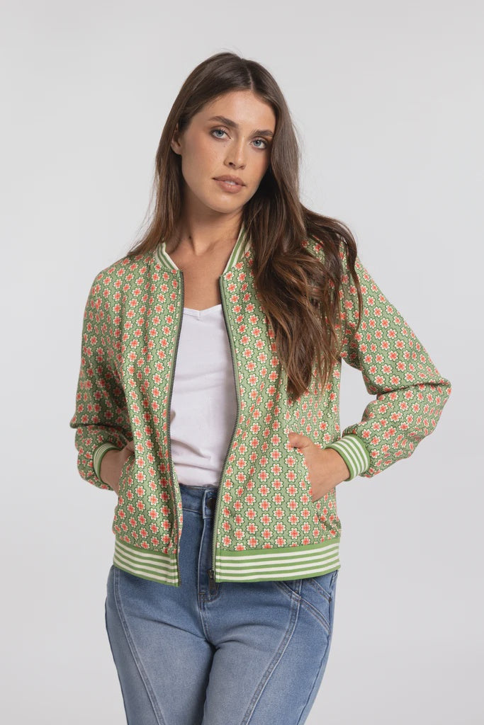 Mi Moso Billy Bomber- Green & Pink