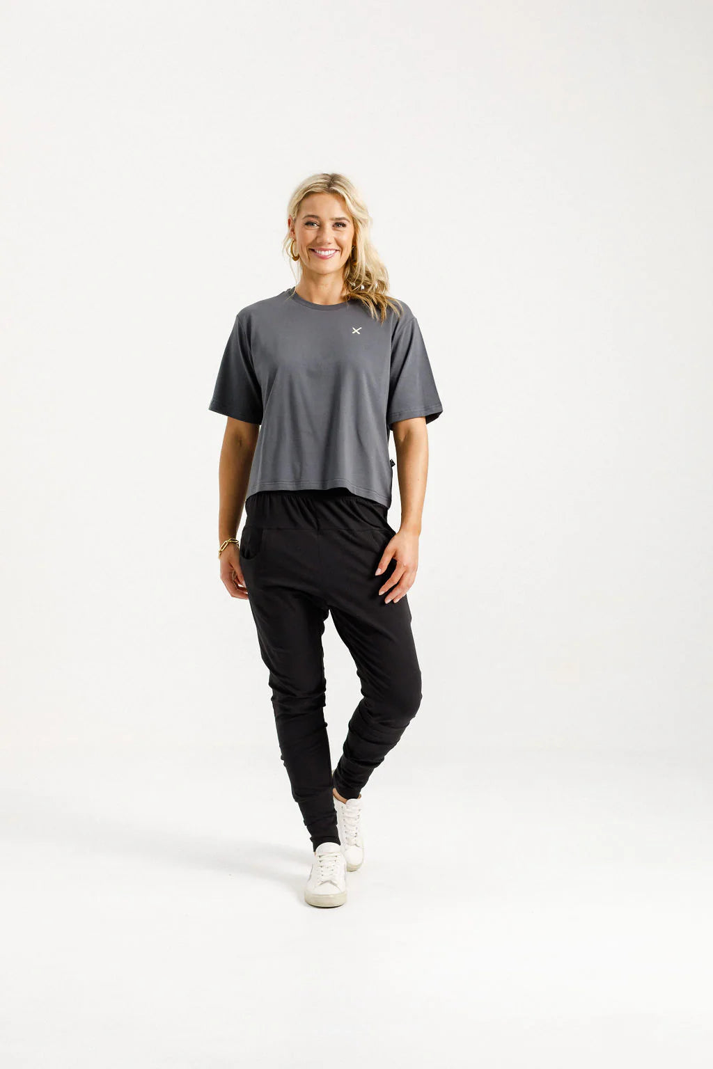 Homelee Apartment Pants - Black with Blossom Daisy