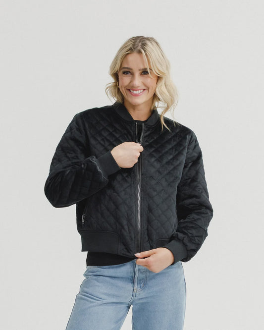 Homelee Wyld Bomber - Black Quilt