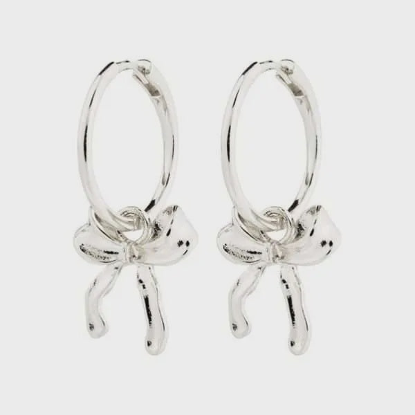 Pilgrim Earrings Bow - Silver*