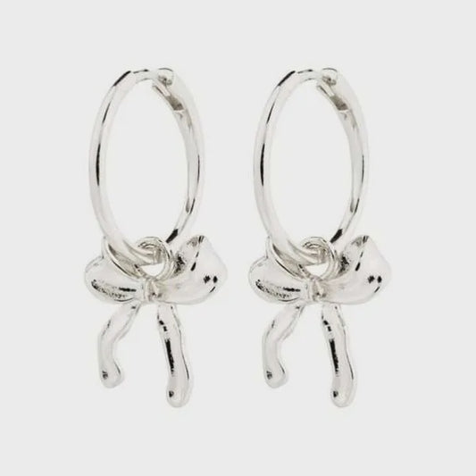 Pilgrim Earrings Bow - Silver*