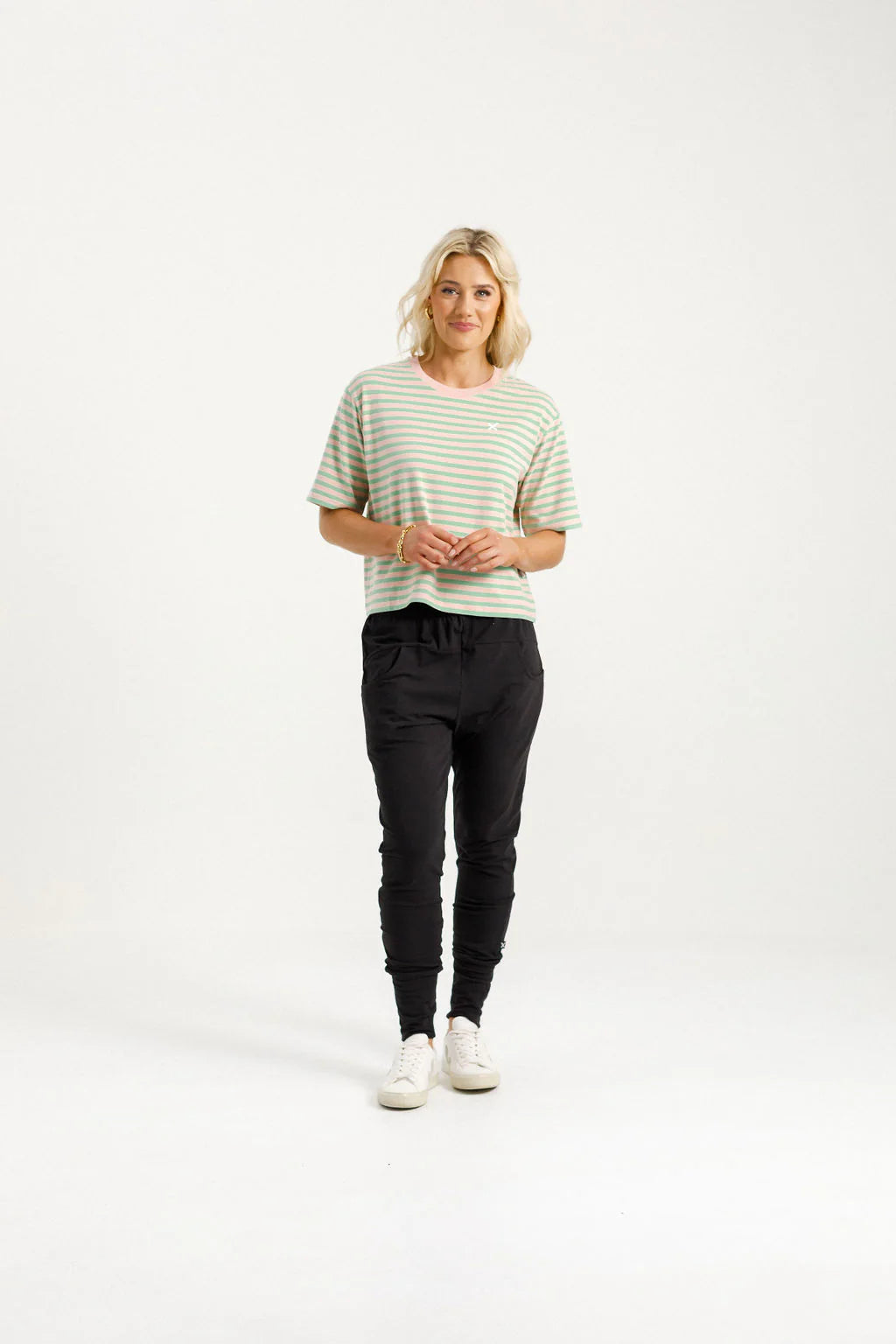 Homelee Apartment Pants - Black with Candy Apple X