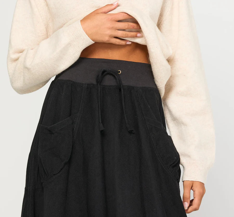 Boom Shankar Guru Skirt - Black Cord