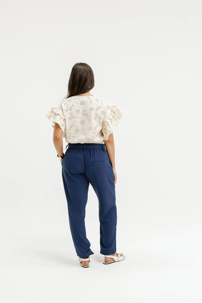 Homelee Evelyn Blouse - Coastal Daisies