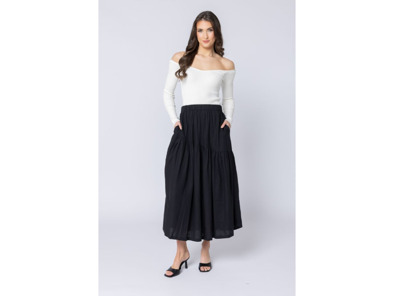 Seeking Lola Devine Maxi Skirt - Black