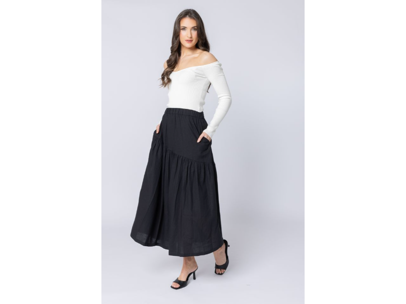 Seeking Lola Devine Maxi Skirt - Black